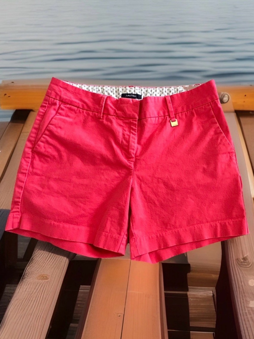 EUC Nautica Coral Pink Women's Chino Bermuda Shorts